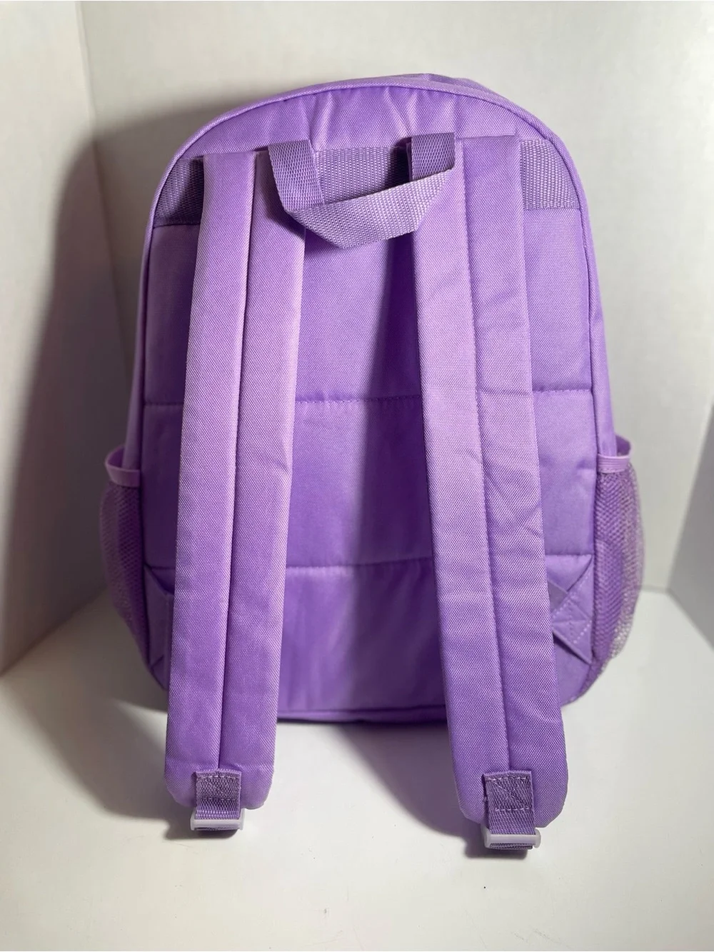 Purple Backpack with Front Zip Pocket Fits 15